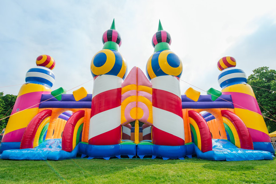 Pvc Met een laag bedekte het Speelgoeddoek van de Geteerd zeildoek Opblaasbare Stof Opblaasbare het Stuk speelgoed van pvc Doek: